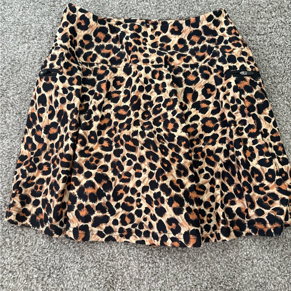 Leopard Print Women's Skorts small built in shorts with pockets animal kingdom